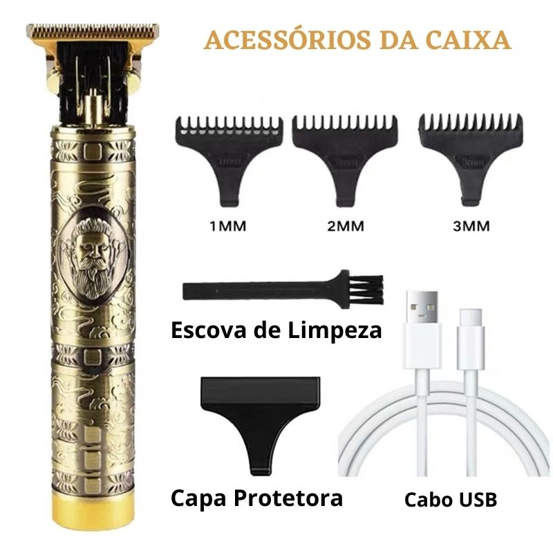 Máquina De Aparar Pelos T9 Elétrica Corte Profissional - Designer Elegânte 2023