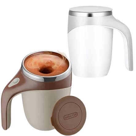 Caneca Magnética Térmica MixerCup® Inox - Misturador Automático