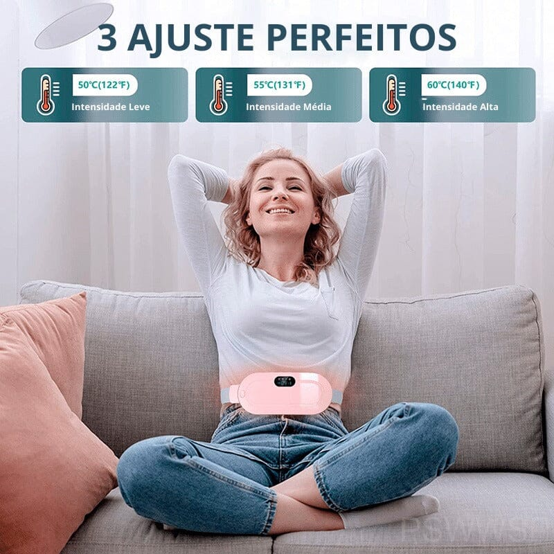 Cinta Térmica Massageadora AlívioPlus  - Dores Menstruais e Cólicas + BRINDE GRÁTIS